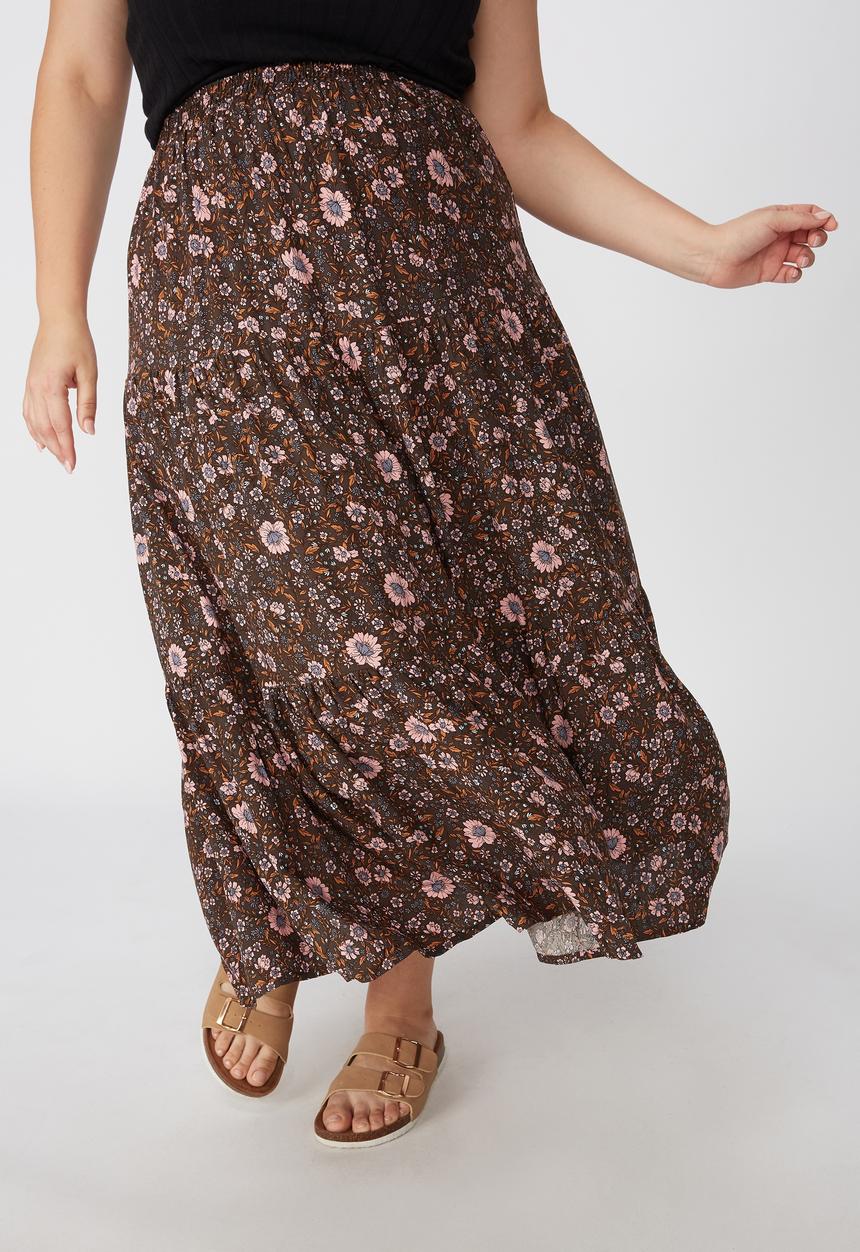 Cotton On - Curve jasmine maxi skirt - multi 