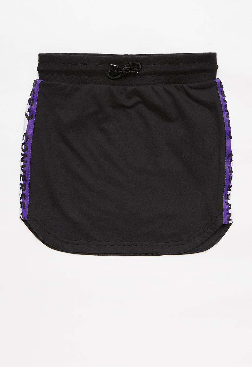 Converse - Converse round hem skirt taping - black