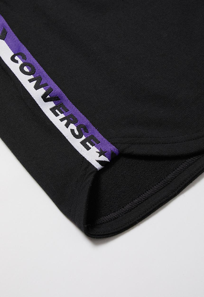 Converse - Converse round hem skirt taping - black