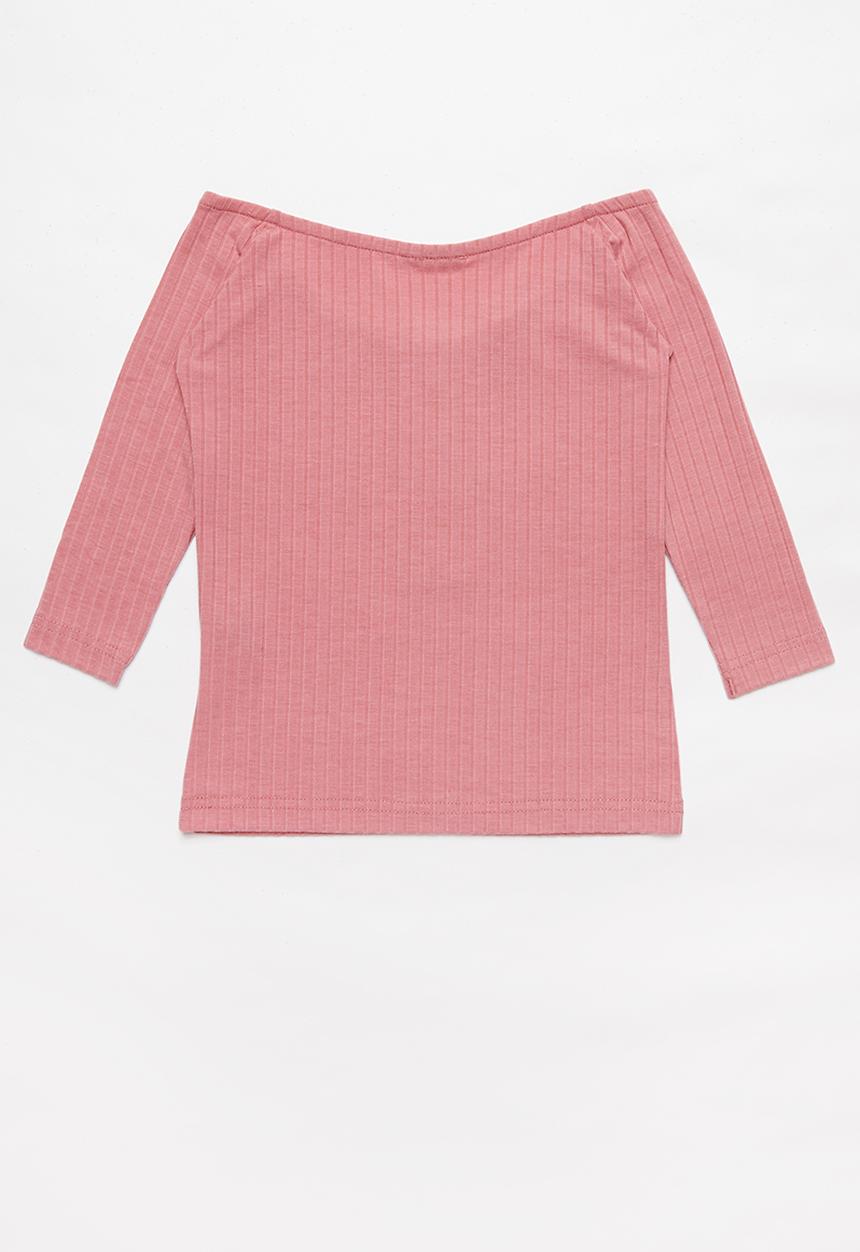Rebel Republic - Girls rib top - pink