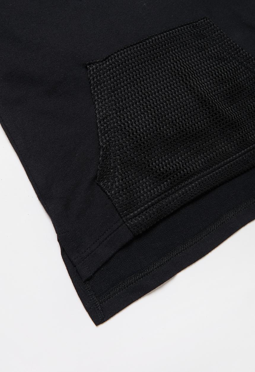 Rebel Republic - Boys hooded graphic tee - black