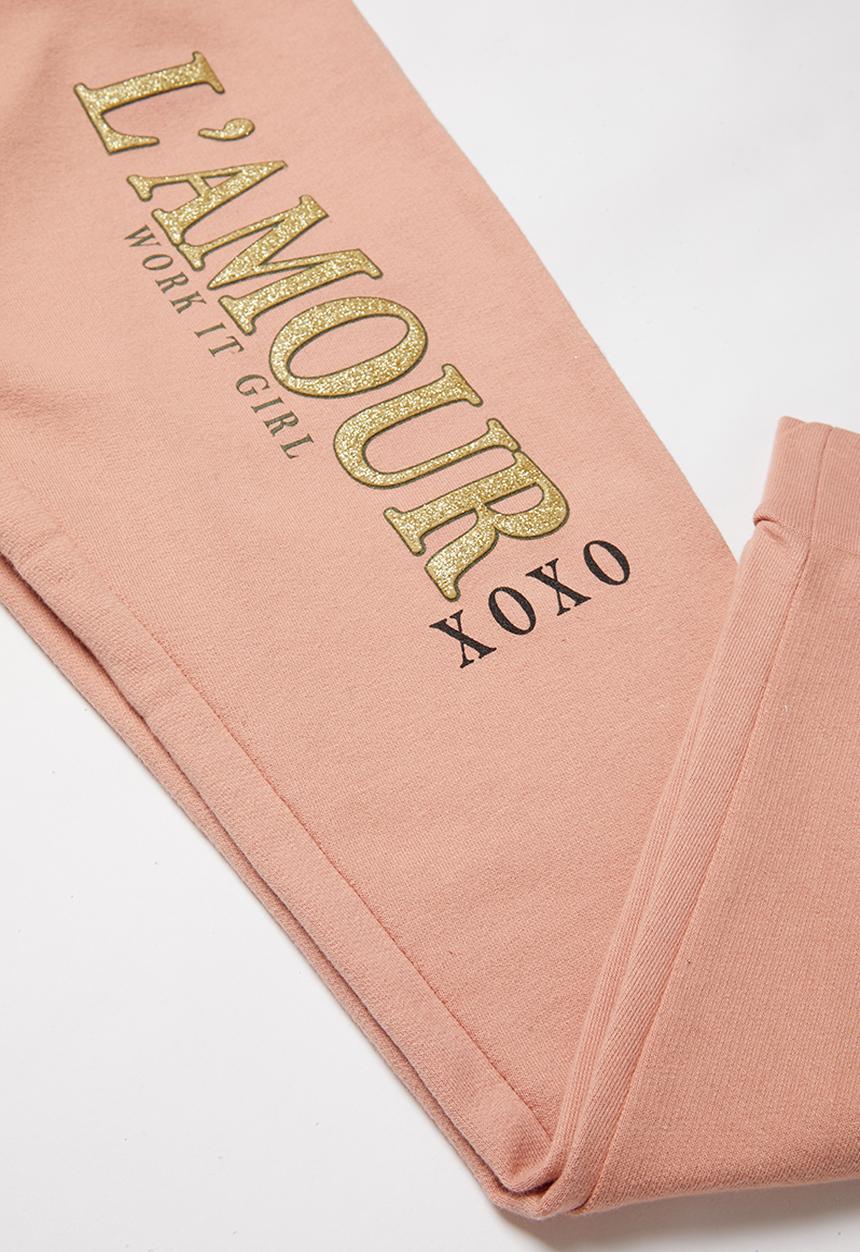 Rebel Republic - Girls fleece jogger - pink