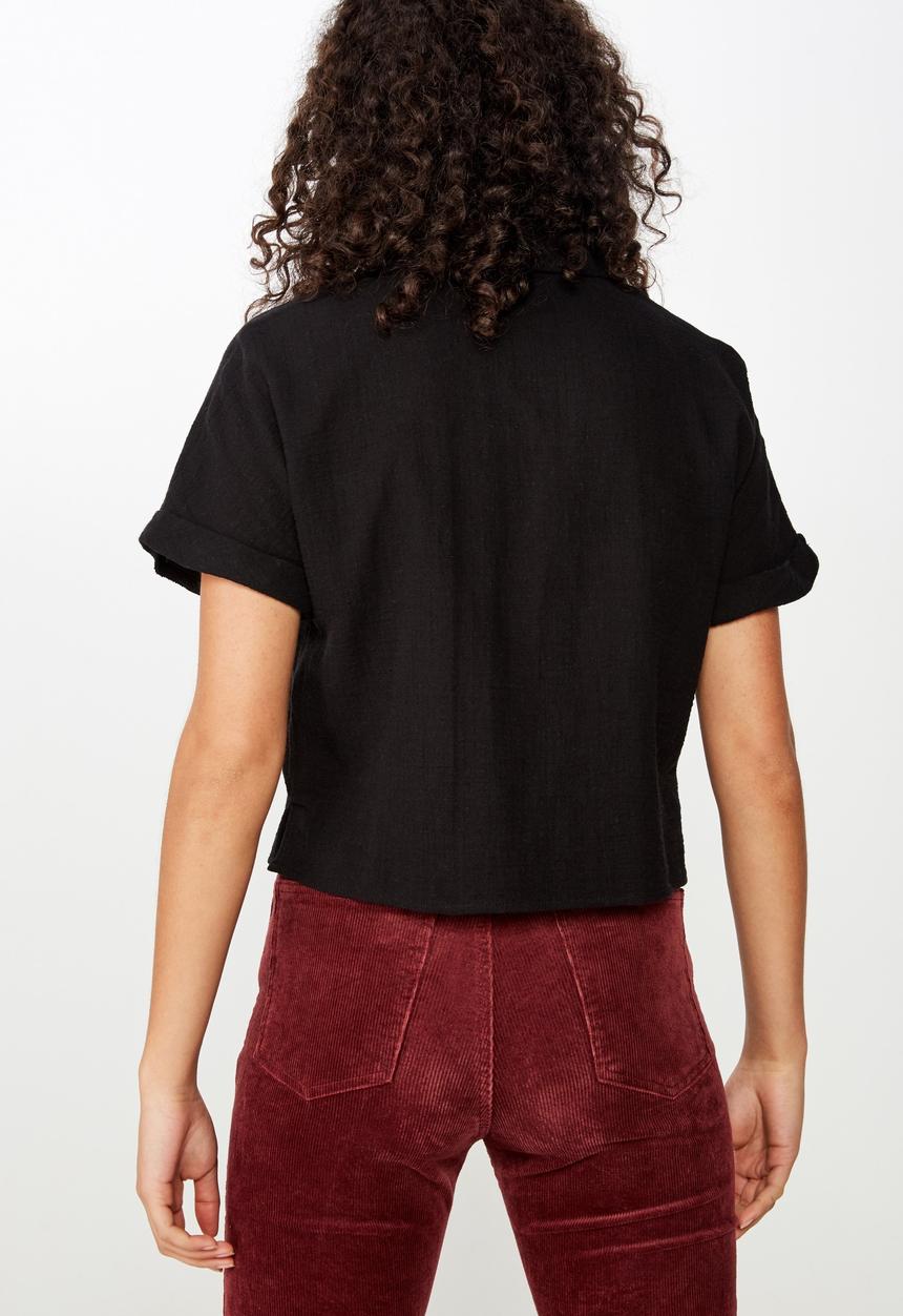 Cotton On - Erika short sleeve shirt - black