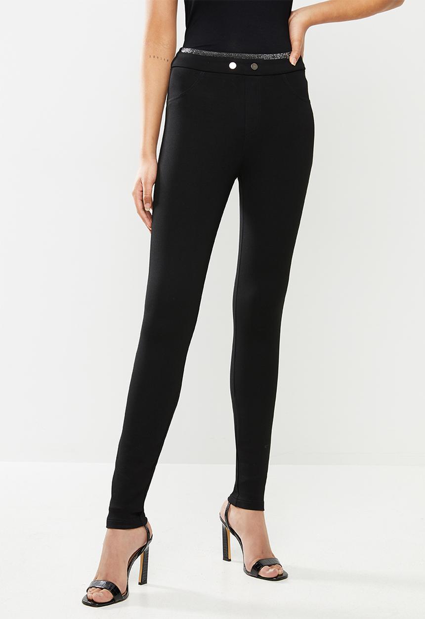 SISSY BOY - Last dance legging with beadwork trim - black