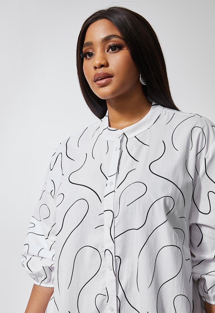 Superbalist - Cotton button through tier dress -  white 