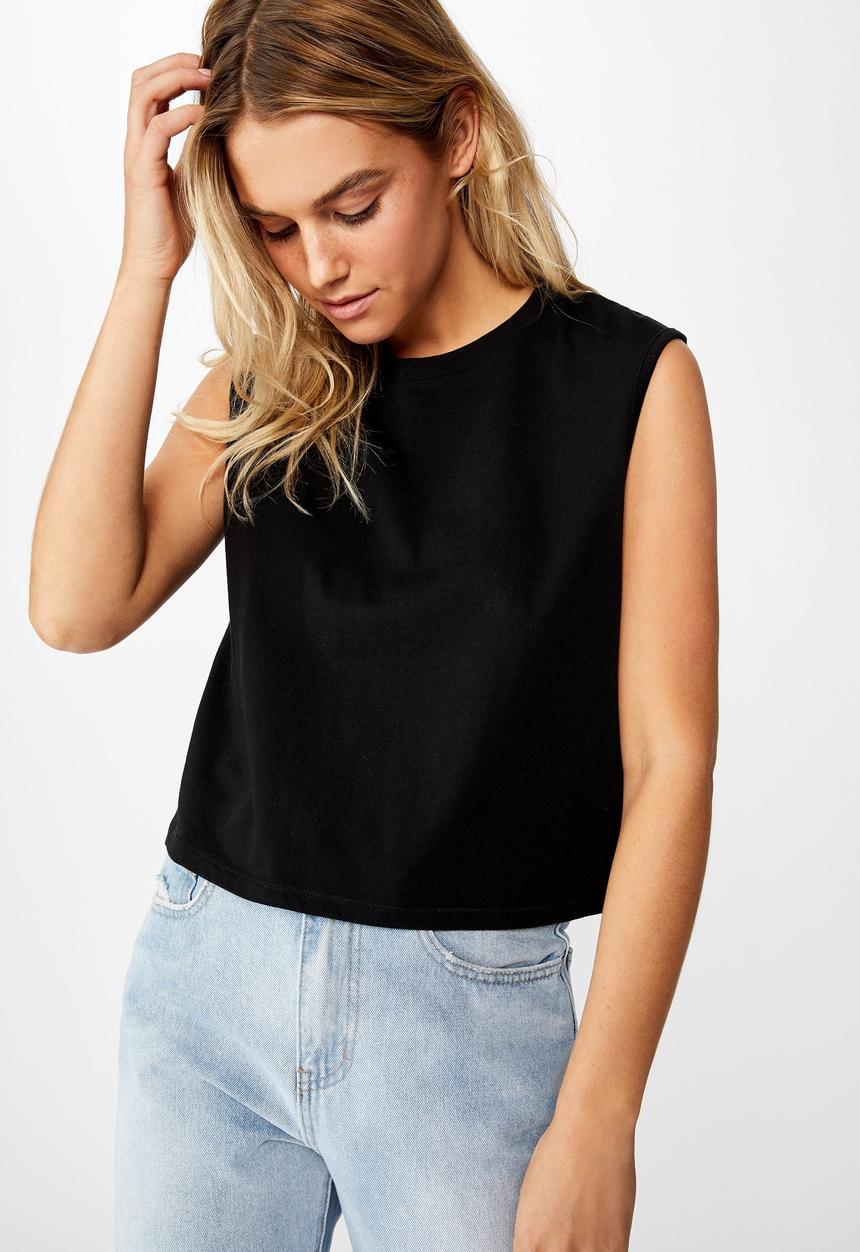 Cotton On - The chop muscle tank - black