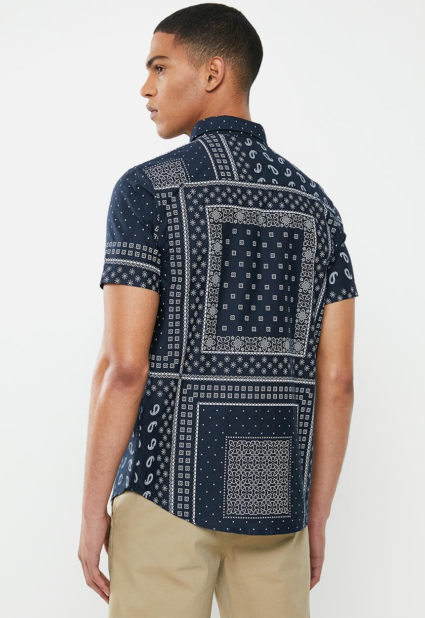 Brave Soul - Albedo shirt - navy & white 