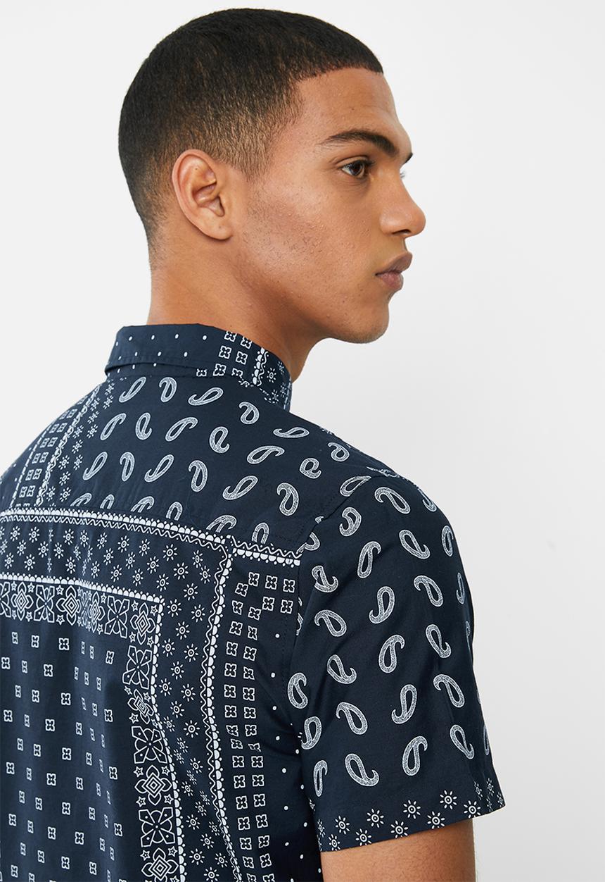Brave Soul - Albedo shirt - navy & white 
