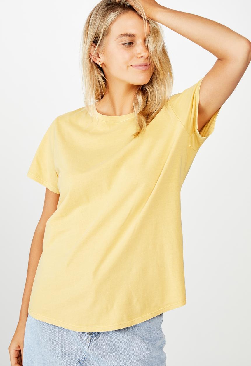 Cotton On - The one crew tee - yellow