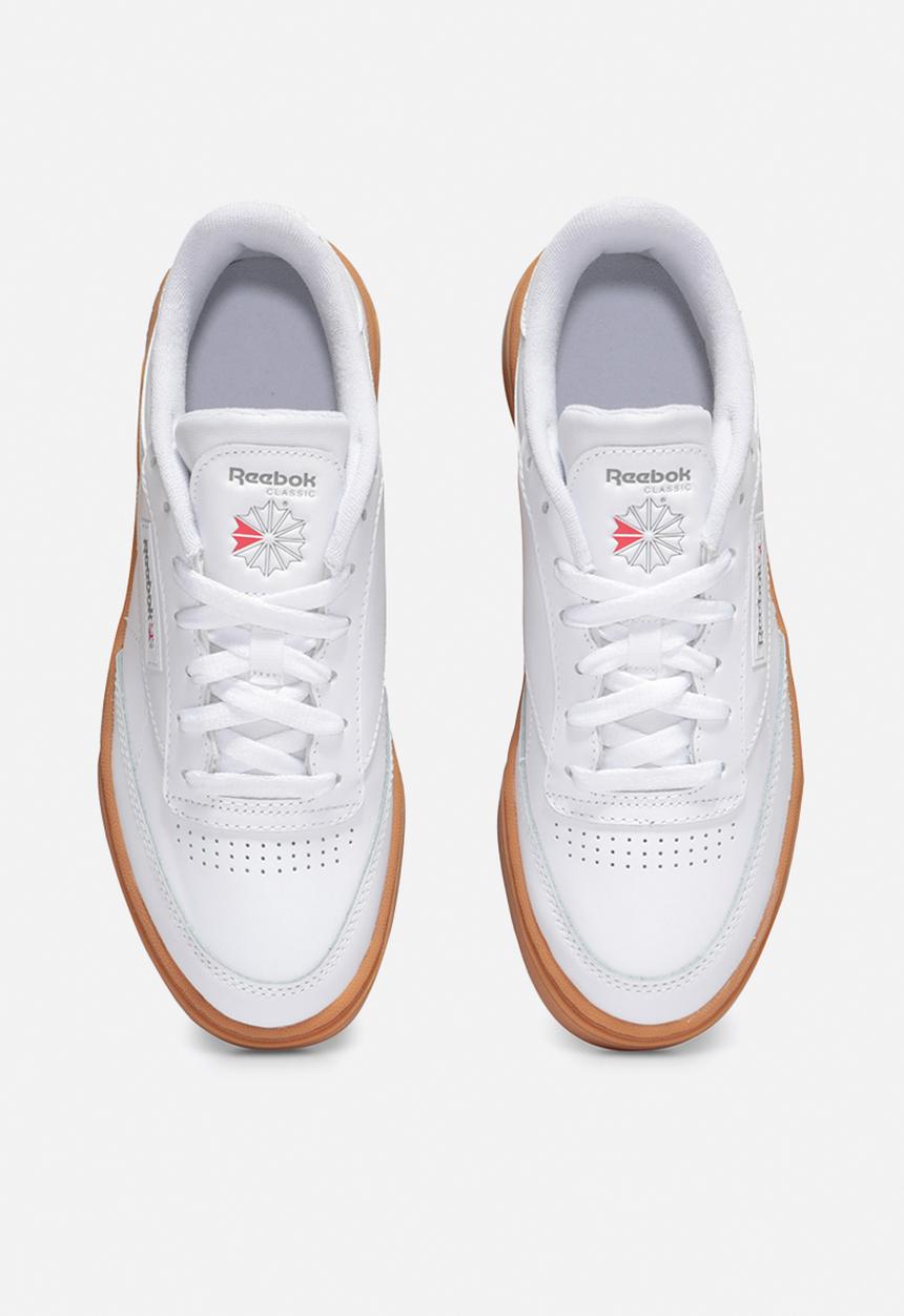 Reebok - Club C stacked - white / reebok rubber gum