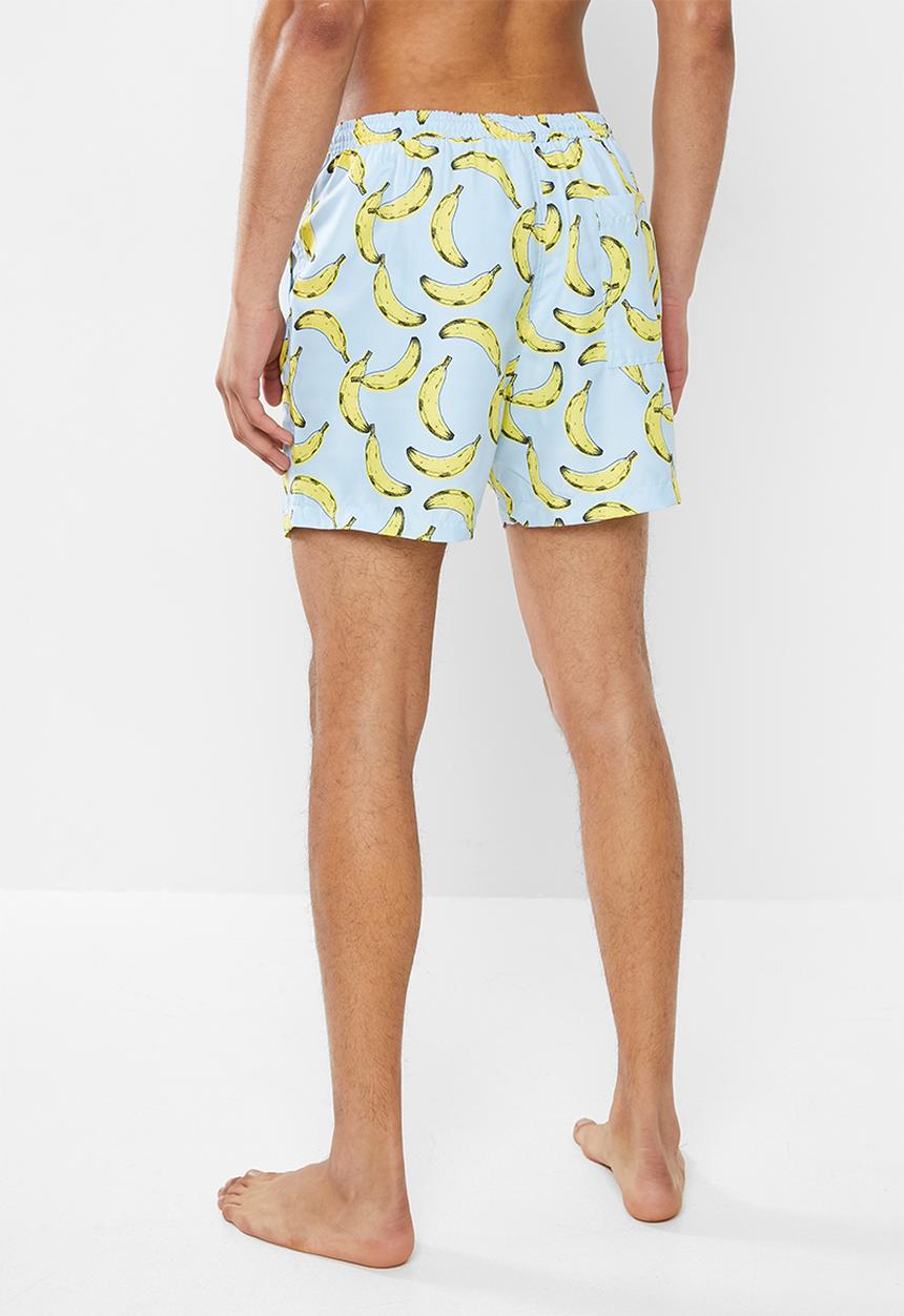 Brave Soul - Burro swimshorts - blue & yellow