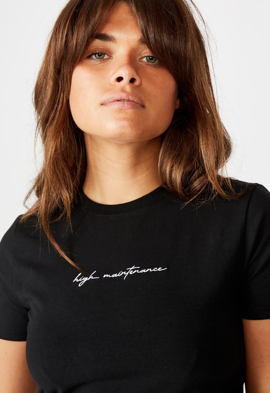 Factorie - Fitted graphic T-shirt - black
