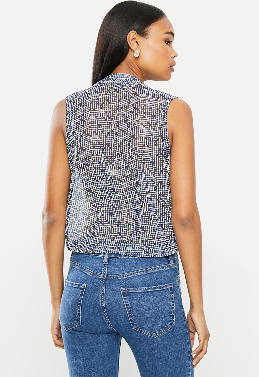 POLO - Milly printed basic short sleeve blouse - multi