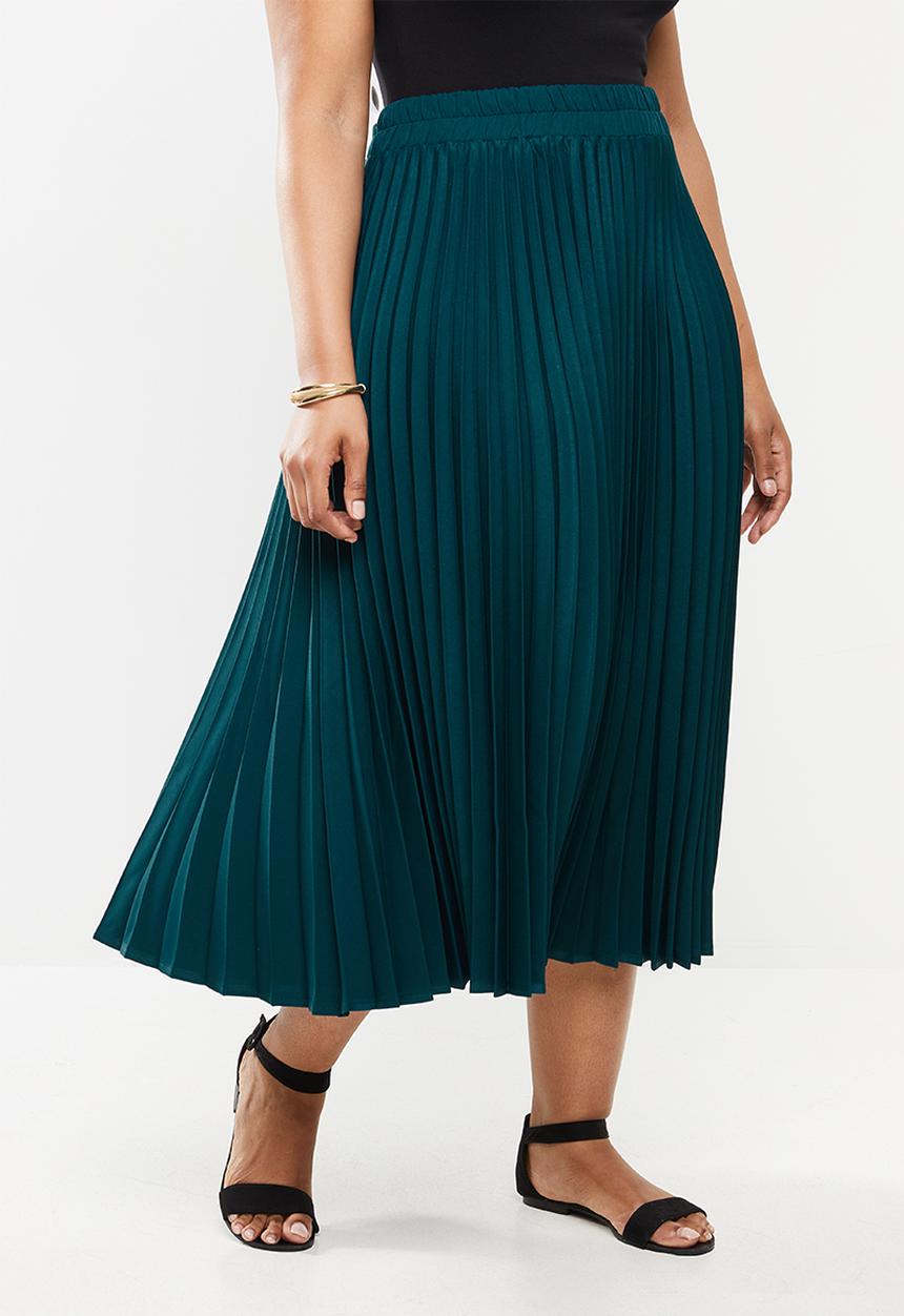 edit Plus - Pleated midi skirt - teal