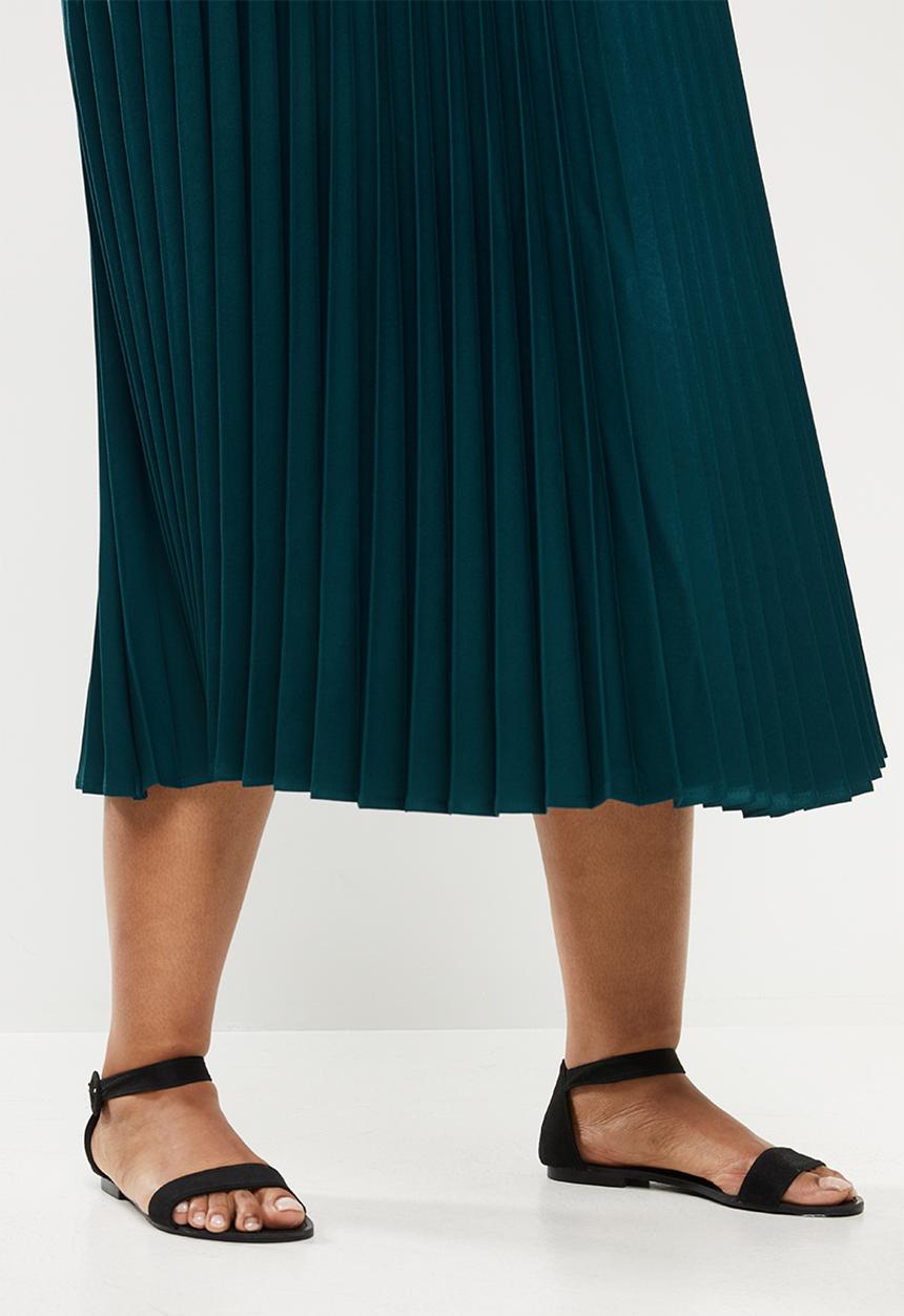 edit Plus - Pleated midi skirt - teal