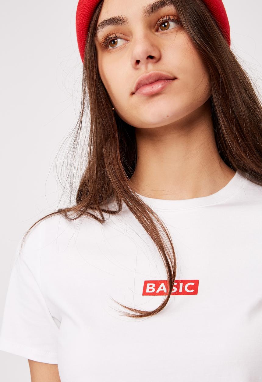Factorie - Fitted graphic T-shirt - white 