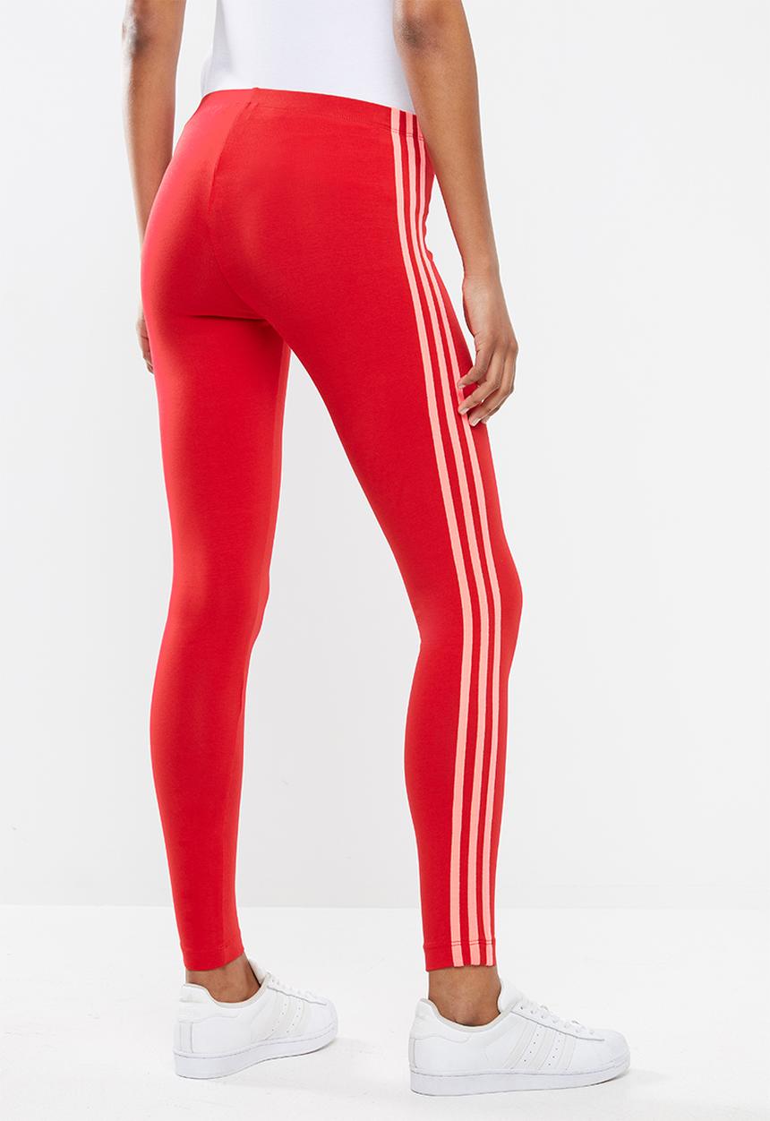 adidas Originals - 3Stripe leggings - red & pink