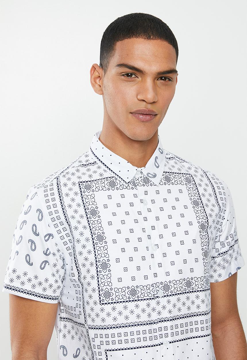 Brave Soul - Albedo shirts - white & black 