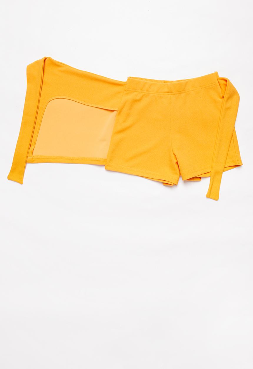 Rebel Republic - Girls knit skort - orange
