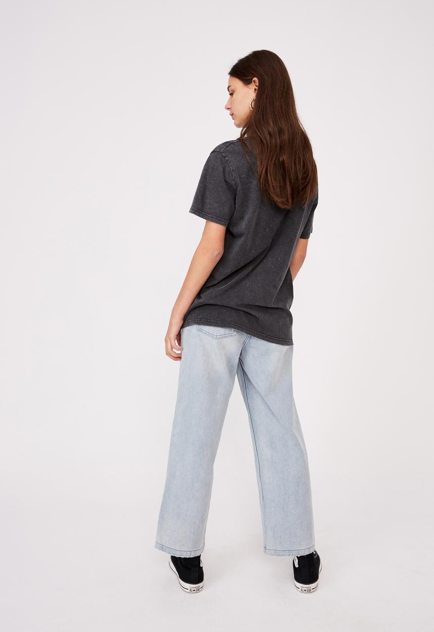 Factorie - Relaxed graphic T-shirt - washed black