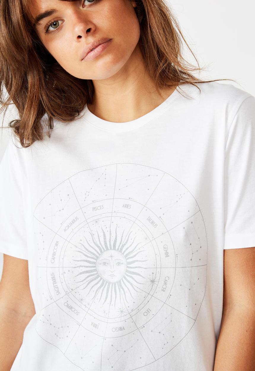 Factorie - Relaxed graphic T-shirt - white