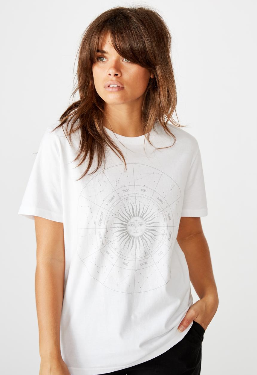Factorie - Relaxed graphic T-shirt - white