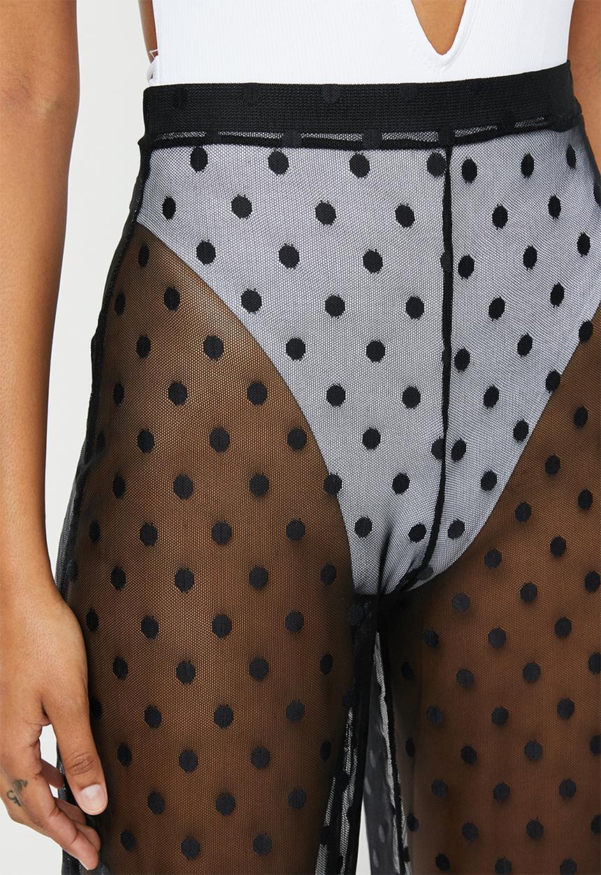 Missguided - Spot mesh trouser - black