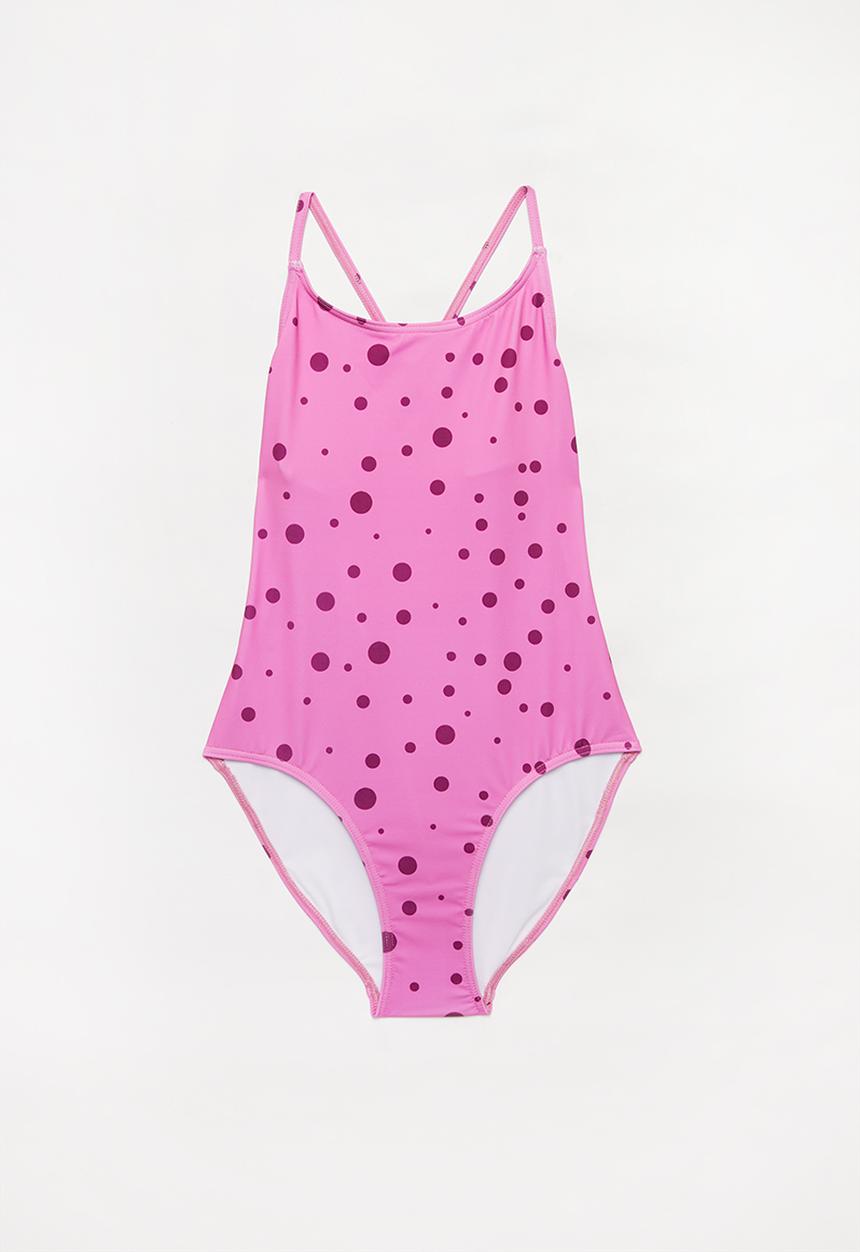 Rebel Republic - Polka dot one piece swimsuit - pink