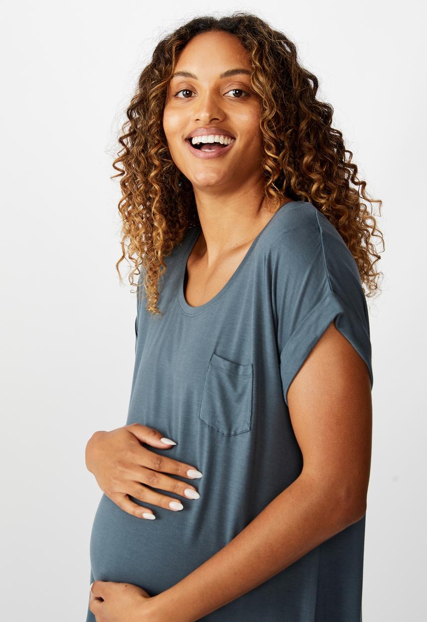 Cotton On - Sleep recovery maternity nightie - iron