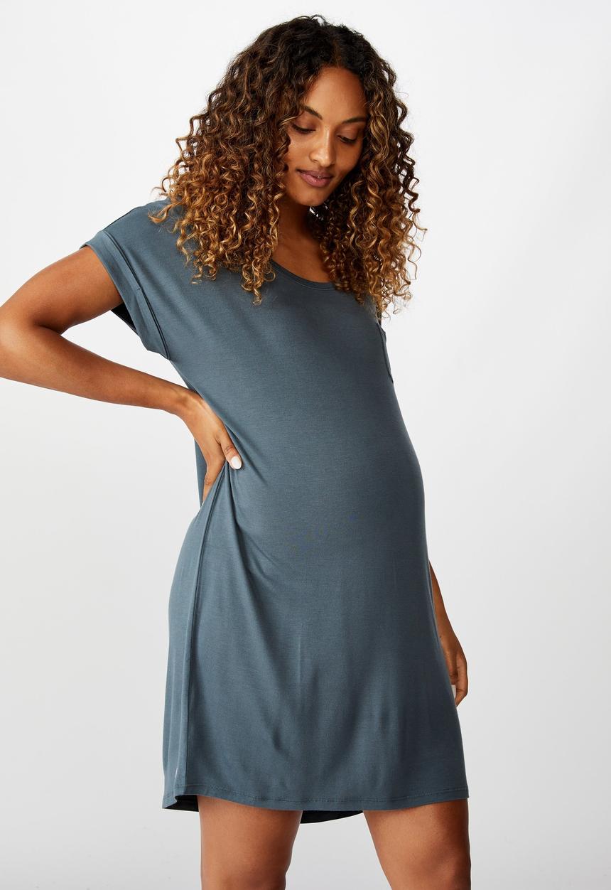 Cotton On - Sleep recovery maternity nightie - iron