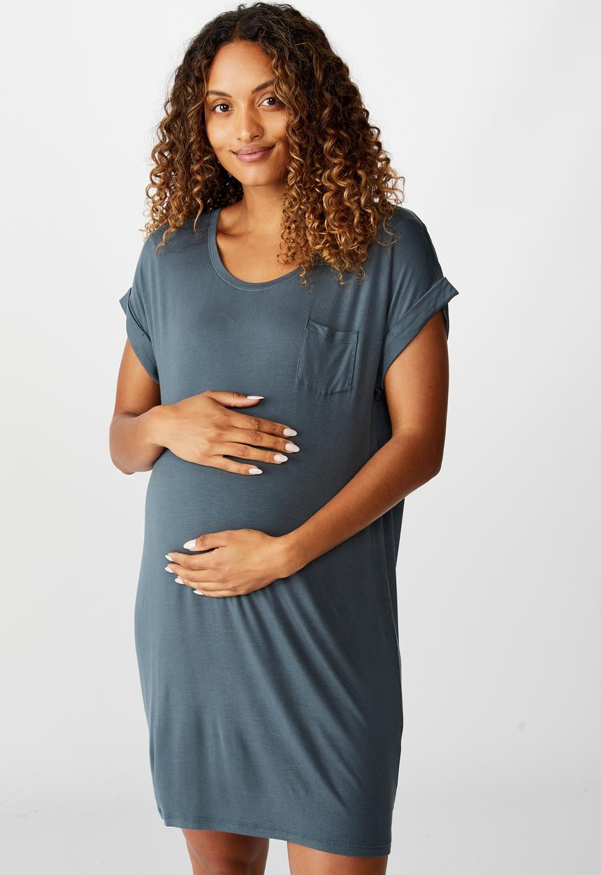 Cotton On - Sleep recovery maternity nightie - iron