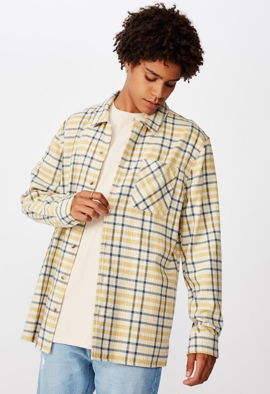 Factorie - Flanno shirt - mustard midnight