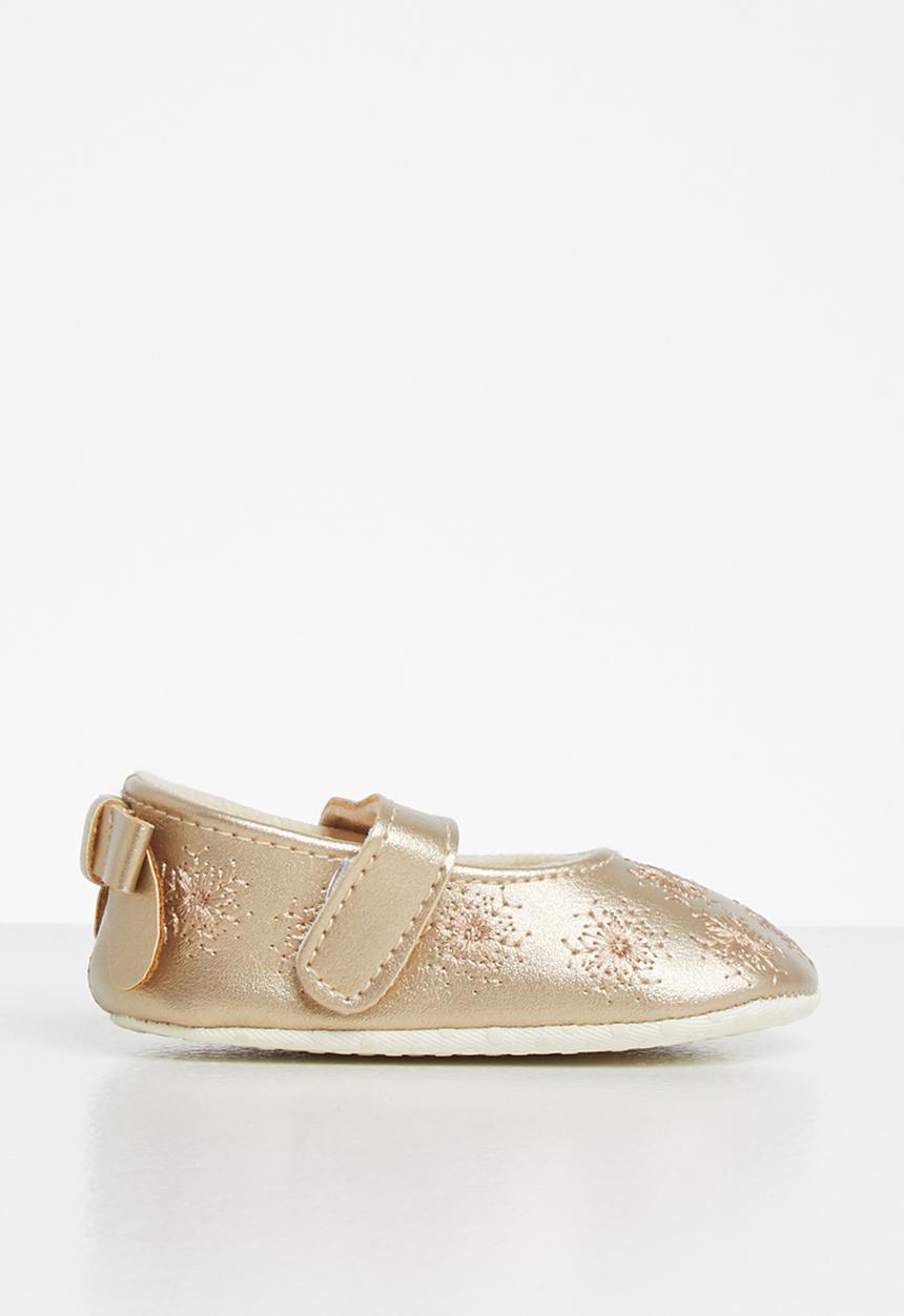 Pop Candy - Girls strap pump - gold