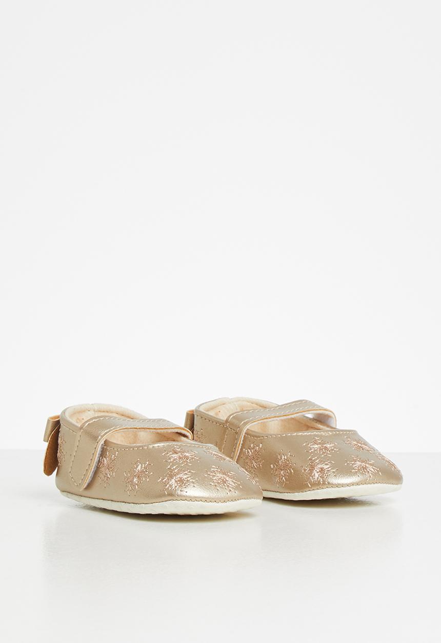 Pop Candy - Girls strap pump - gold