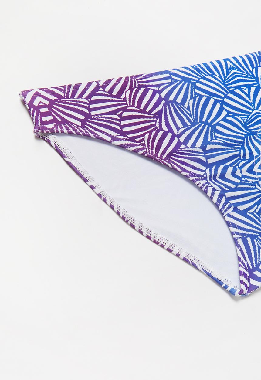 Rebel Republic - Shells two piece swimsuit - blue & purple