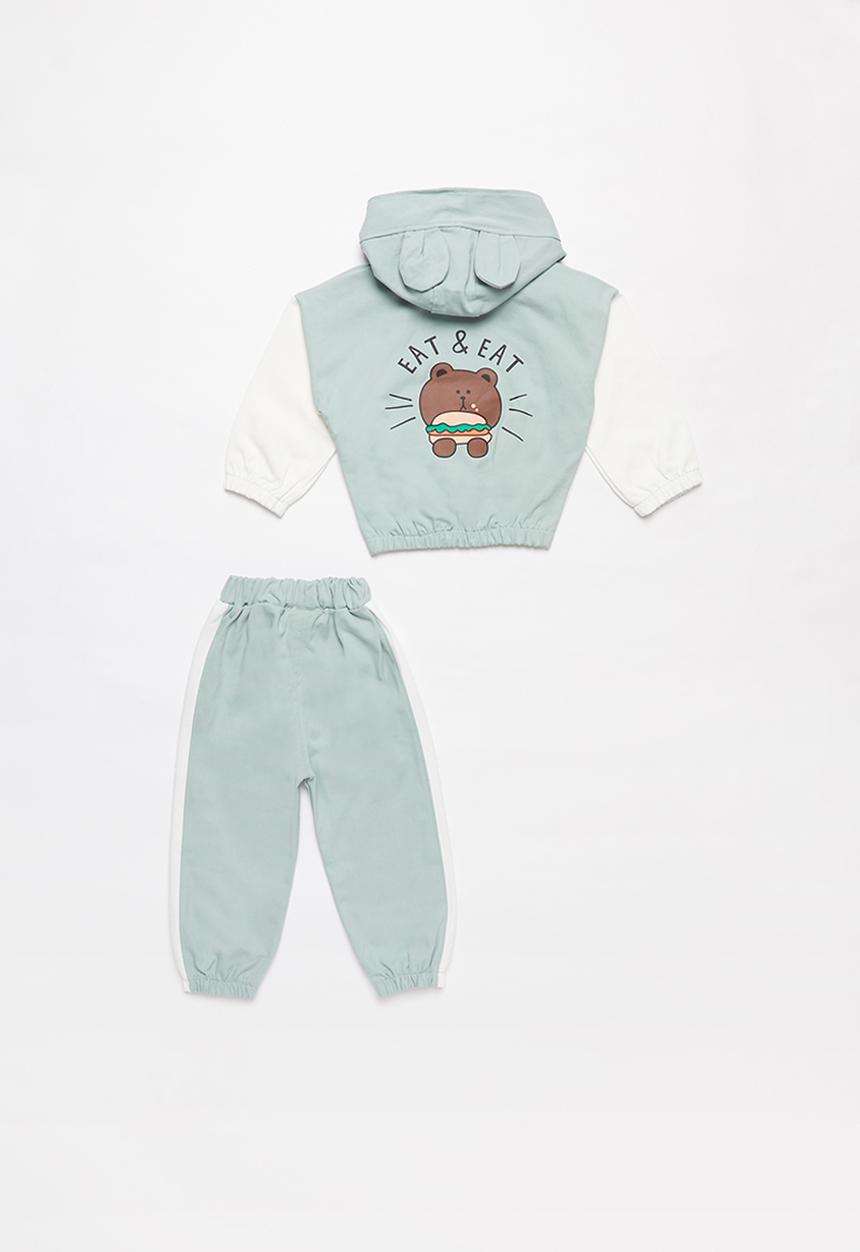 Pop Candy - Boys sweatset - grey & white