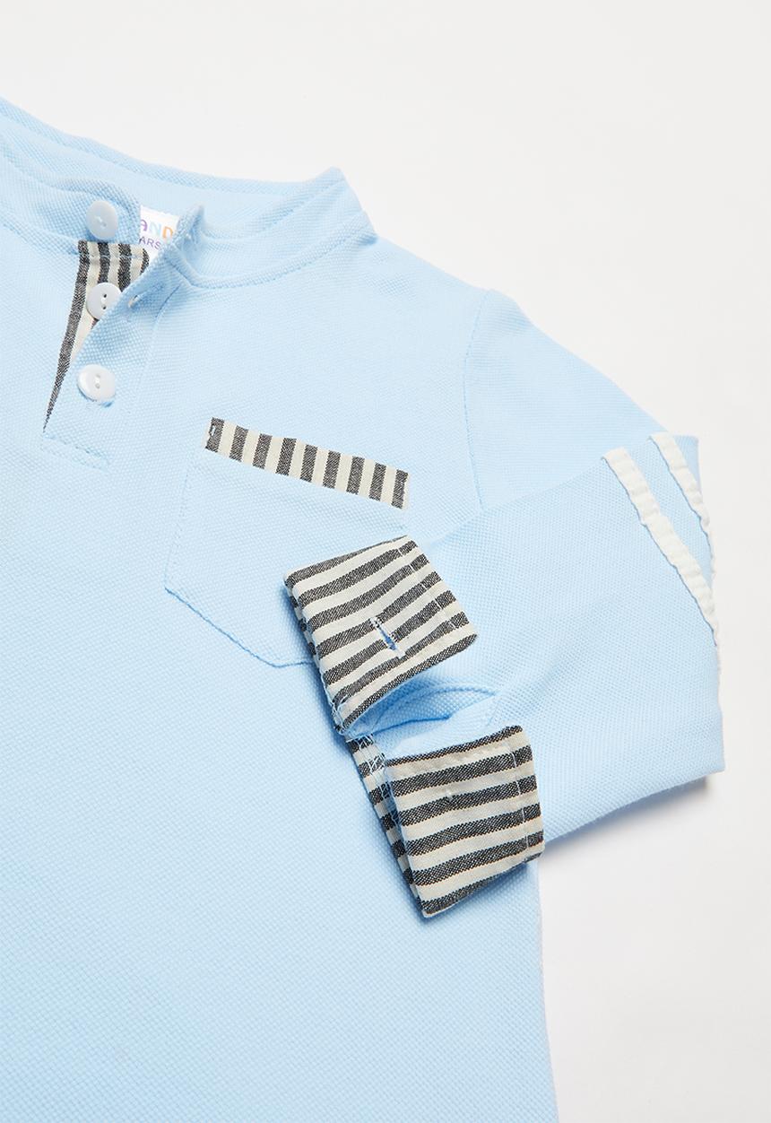 Pop Candy - Boys shirt & pants set - green & blue 