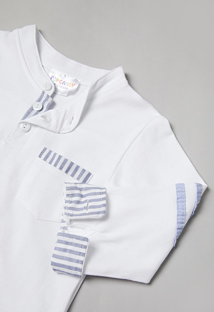 Pop Candy - Boys shirt & pants set - white & green