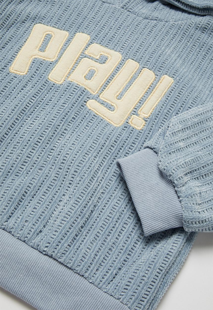 Pop Candy - Boys hoodie & pants set - blue & cream
