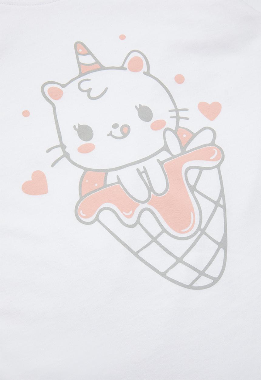 Pop Candy - Girls pyjamas set- white & grey 