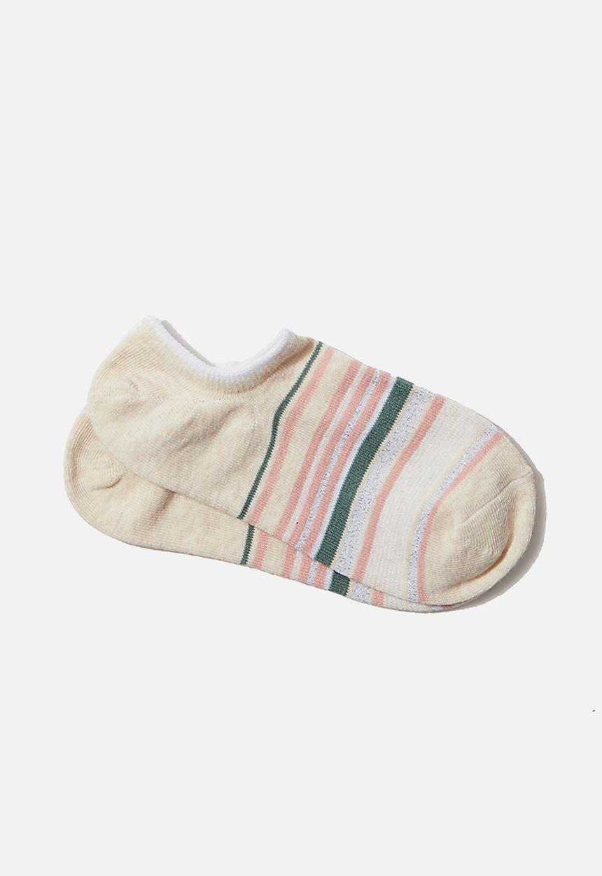 Cotton On - Sports low cut sock - oat sparkle stripe
