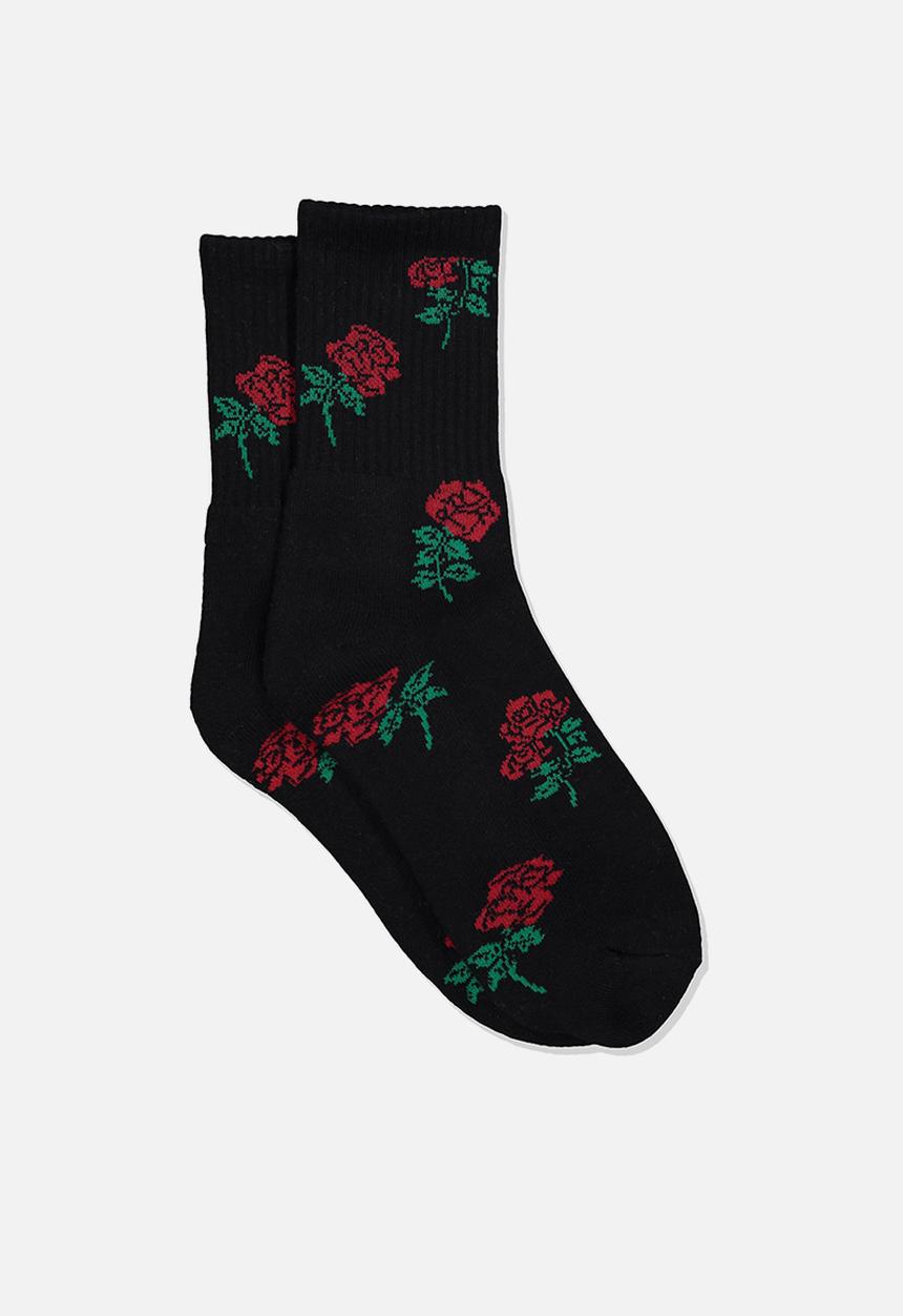 Factorie - Retro sport sock - black 