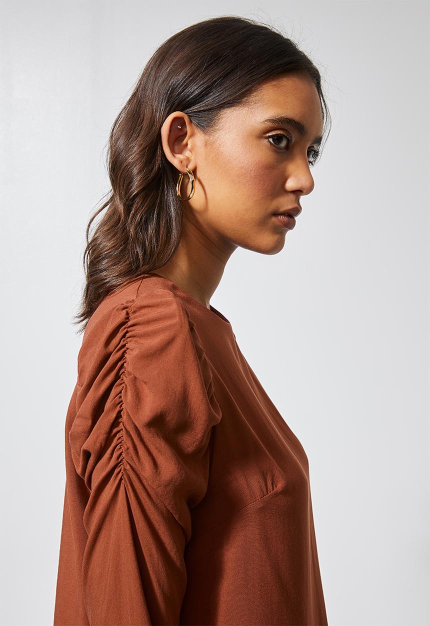 Superbalist - Mutton sleeve shell - rust 