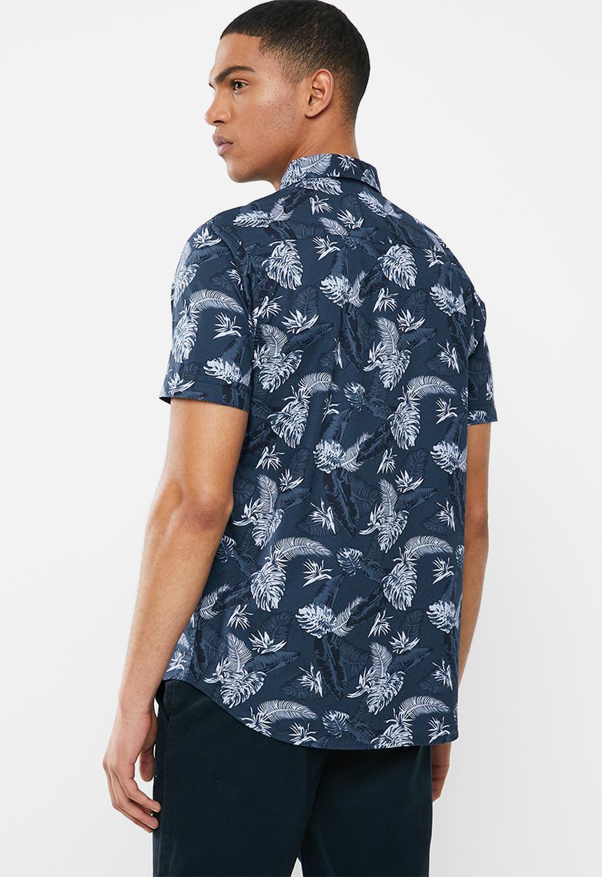 Brave Soul - Hazed shirts - navy & white