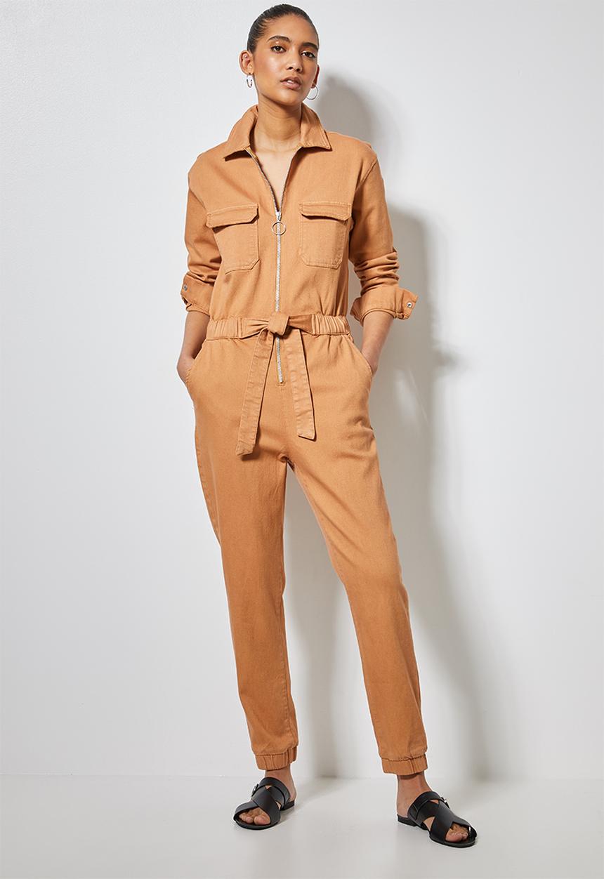 Superbalist - Boiler jumpsuit - tobacco
