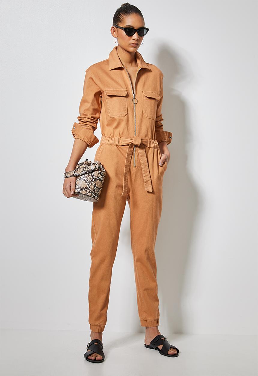 Superbalist - Boiler jumpsuit - tobacco
