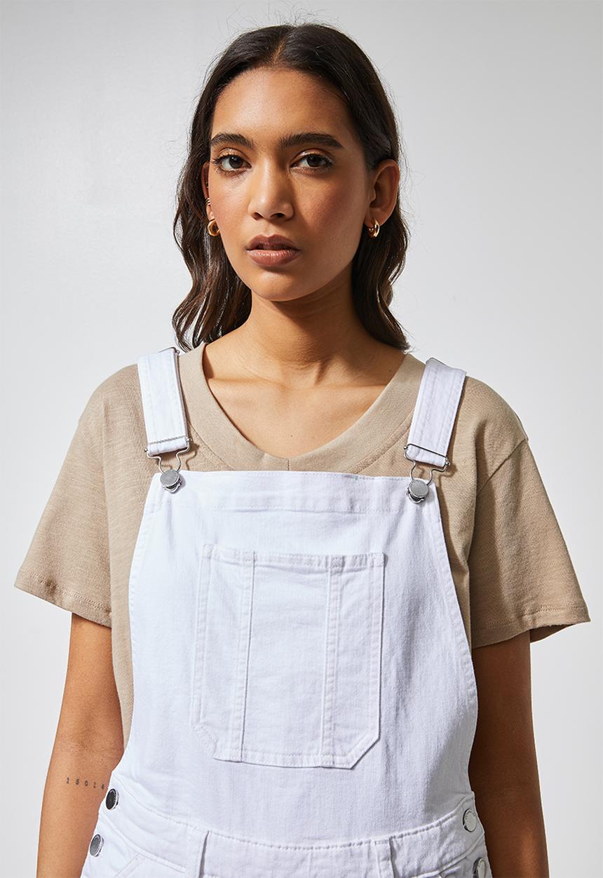 Superbalist - Short dungaree - white