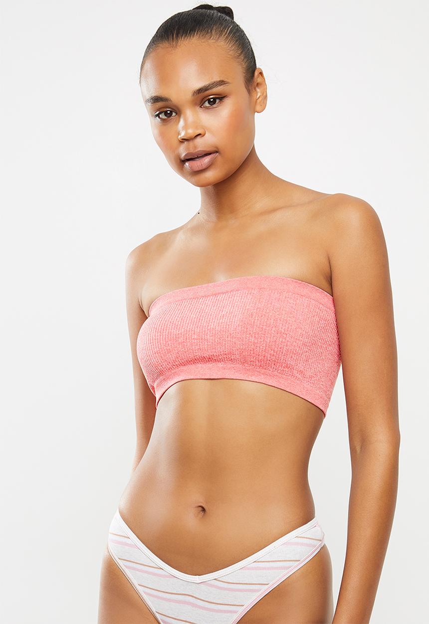 Cotton On - Seamfree rib bandeau - porcelain rose