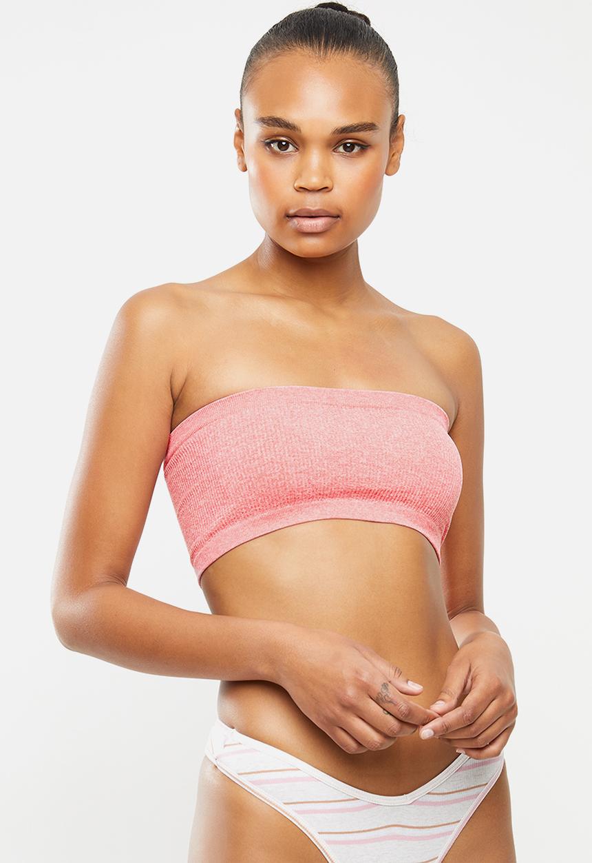 Cotton On - Seamfree rib bandeau - porcelain rose