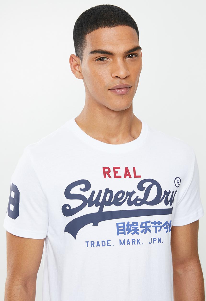 Superdry. - Vintage tri logo tee - white